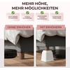 8er-Pack Utopia Home Betterhöhung Möbelerhöher Verstellbar – Schwarz(Weiß)
