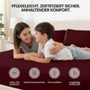Utopia Bedding – 2er Set Spannbettlaken 160x200cm – Beige(Burgund)