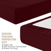 Utopia Bedding – 2er Set Spannbettlaken 90x200cm – Beige(Burgund)