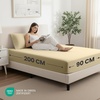 Utopia Bedding – 2er Set Spannbettlaken 90x200cm – Marineblau(Beige)