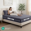 Utopia Bedding – 2er Set Spannbettlaken 90x200cm – Marineblau(Grau)