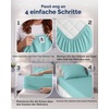 Utopia Bedding – 6er Set Spannbettlaken 160 x 200 cm – Weiß(Babyblau)