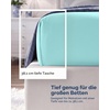 Utopia Bedding – 6er Set Spannbettlaken 160 x 200 cm – Weiß(Babyblau)