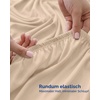 Utopia Bedding – 6er Set Spannbettlaken 160 x 200 cm – Weiß(Beige)