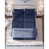 Utopia Bedding – 6er Set Spannbettlaken 160 x 200 cm – Weiß(Blau)