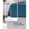 Utopia Bedding – 6er Set Spannbettlaken 160 x 200 cm – Weiß(Blau (Dusk Blue))