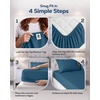 Utopia Bedding – 6er Set Spannbettlaken 160 x 200 cm – Weiß(Blau (Dusk Blue))