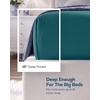 Utopia Bedding – 6er Set Spannbettlaken 160 x 200 cm – Weiß(Blaugrün/ein Hauch Von Paradies (Trace Of Paradise))