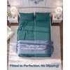 Utopia Bedding – 6er Set Spannbettlaken 160 x 200 cm – Weiß(Denim-blau)
