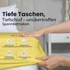 Utopia Bedding – 6er Set Spannbettlaken 160 x 200 cm – Weiß(Gelb)