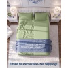 Utopia Bedding – 6er Set Spannbettlaken 160 x 200 cm – Weiß(Graugrün)