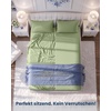 Utopia Bedding – 6er Set Spannbettlaken 160 x 200 cm – Weiß(Grün)