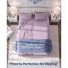 Utopia Bedding – 6er Set Spannbettlaken 160 x 200 cm – Weiß(Lavendel)