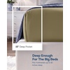 Utopia Bedding – 6er Set Spannbettlaken 160 x 200 cm – Weiß(Oliv/Blatt für Mich (Leaf It To Me))