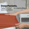 Utopia Bedding – 6er Set Spannbettlaken 160 x 200 cm – Weiß(Orange)