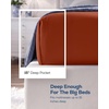 Utopia Bedding – 6er Set Spannbettlaken 160 x 200 cm – Weiß(Orange/Abendrot im Zickzackmuster (Sunset Chevron))
