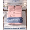 Utopia Bedding – 6er Set Spannbettlaken 160 x 200 cm – Weiß(Rose)