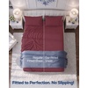 Utopia Bedding – 6er Set Spannbettlaken 160 x 200 cm – Weiß(Rot)