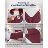 Utopia Bedding – 6er Set Spannbettlaken 160 x 200 cm – Weiß(Rot Borgoña)