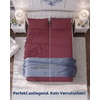 Utopia Bedding – 6er Set Spannbettlaken 160 x 200 cm – Weiß(Rot Borgoña)