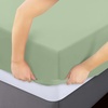 Utopia Bedding – 6er Set Spannbettlaken 160 x 200 cm – Weiß(Salbei)