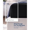 Utopia Bedding – 6er Set Spannbettlaken 160 x 200 cm – Weiß(Schwarz)