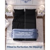 Utopia Bedding – 6er Set Spannbettlaken 160 x 200 cm – Weiß(Schwarz)