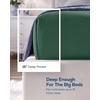 Utopia Bedding – 6er Set Spannbettlaken 160 x 200 cm – Weiß(Smaragd)