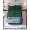 Utopia Bedding – 6er Set Spannbettlaken 160 x 200 cm – Weiß(Smaragd)
