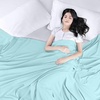 Utopia Bedding – Bettlaken ohne Gummizug – 225x255cm – Grau(Blau (Spa Blue))