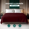 Utopia Bedding – Bettlaken ohne Gummizug – 225x255cm – Grau(Burgunderrot)