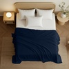 Utopia Bedding – Bettlaken ohne Gummizug – 225x255cm – Grau(Marineblau)