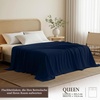 Utopia Bedding – Bettlaken ohne Gummizug – 225x255cm – Grau(Marineblau)
