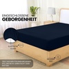 Utopia Bedding – Spannbettlaken 140x200cm – Burgunderrot(Blau)