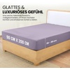 Utopia Bedding – Spannbettlaken 140x200cm – Burgunderrot(Lavendel)