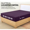 Utopia Bedding – Spannbettlaken 140x200cm – Burgunderrot(Lila)
