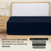 Utopia Bedding – Spannbettlaken 140x200cm – Burgunderrot(Marineblau)