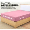 Utopia Bedding – Spannbettlaken 140x200cm – Burgunderrot(Rosa)