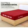 Utopia Bedding – Spannbettlaken 140x200cm – Burgunderrot(Rot)