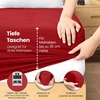 Utopia Bedding – Spannbettlaken 140x200cm – Burgunderrot(Rot)