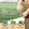 Utopia Bedding – Spannbettlaken 140x200cm – Burgunderrot(Salbei Grün)