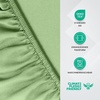 Utopia Bedding – Spannbettlaken 140x200cm – Burgunderrot(Salbei Grün)