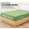 Utopia Bedding – Spannbettlaken 140x200cm – Burgunderrot(Salbei Grün)