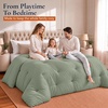 Utopia Bedding – Spannbettlaken 140x200cm – Burgunderrot(Salbeigrün)