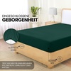 Utopia Bedding – Spannbettlaken 140x200cm – Burgunderrot(Smaragd Grün)