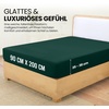 Utopia Bedding – Spannbettlaken 140x200cm – Burgunderrot(Smaragd Grün)