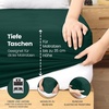 Utopia Bedding – Spannbettlaken 140x200cm – Burgunderrot(Smaragd Grün)