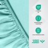 Utopia Bedding – Spannbettlaken 140x200cm – Burgunderrot(Spa Blau)