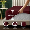 Utopia Bedding – Spannbettlaken 90x200cm Bis 30 cm – Beige(Burgunderrot)