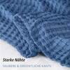 Utopia Bedding 100% Baumwolle Waffeldecke Kuschedecke 300 GSM (Anthrazitgrau – 274 x 228 cm) weiche leichte, atmungsaktive tagesdecke, Sofa & Couch überwurf für alle Jahreszeiten(Wedgewood)
